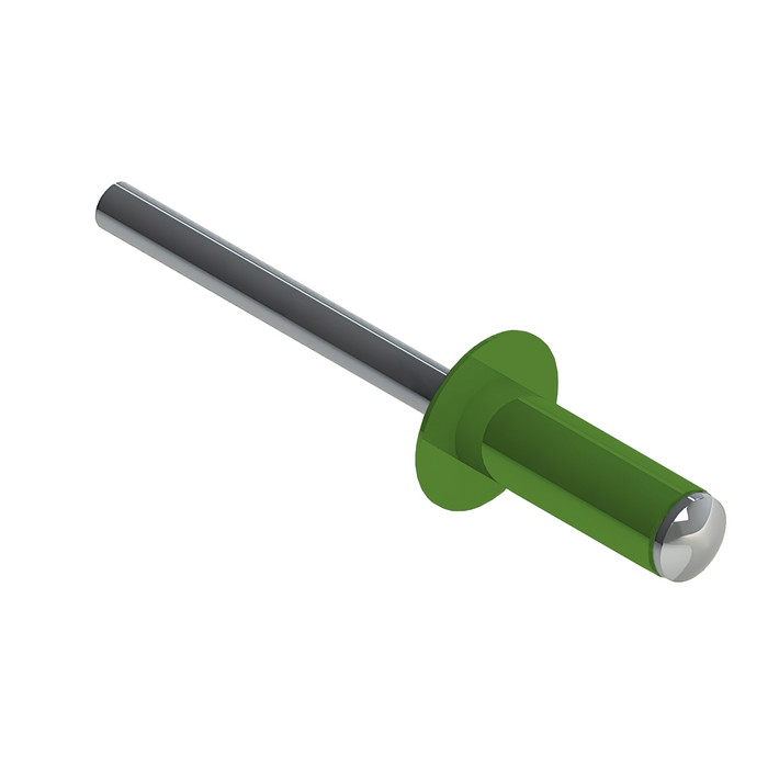 Заклёпка вытяжная Daxmer 4,0х10 RAL 6018 (750шт) сталь/сталь