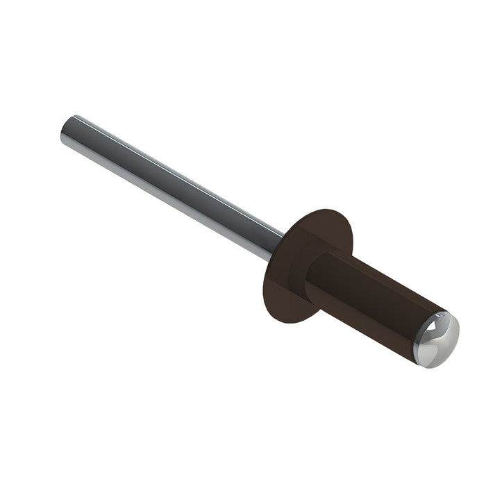 Заклёпка вытяжная Daxmer 4,0х12 RAL 8014 (500шт) сталь/сталь