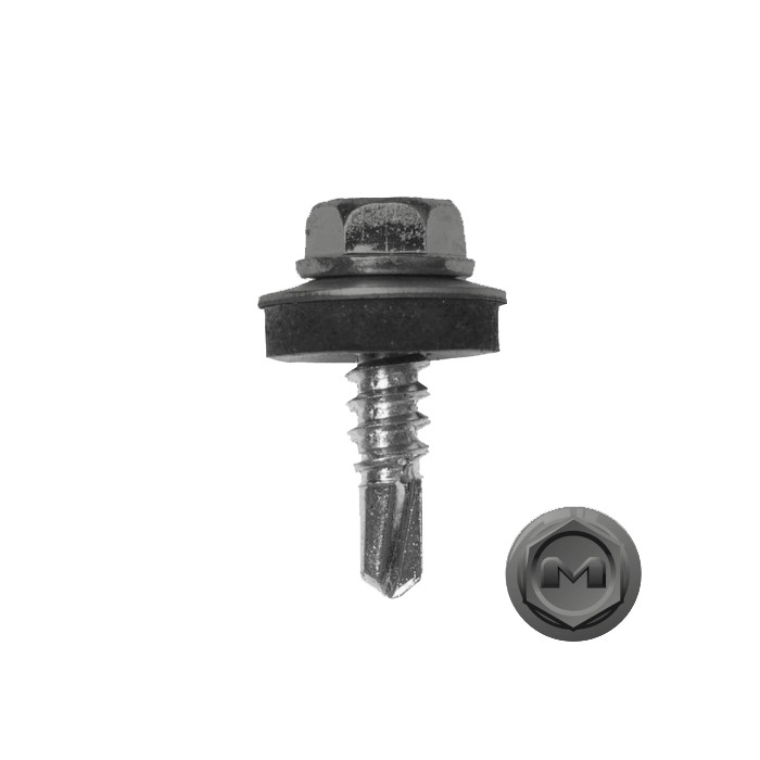 Саморез по металлу Daxmer 5,5х19 RAL 9006 (250) сверло №3